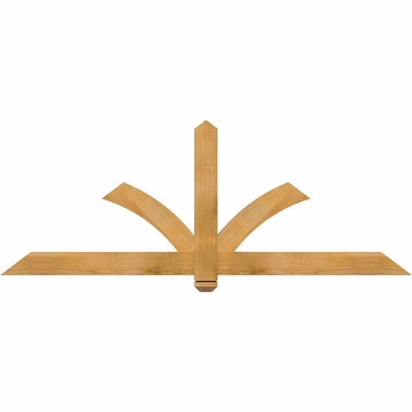 Ekena Millwork Redmond Rough Sawn Timber Gable Bracket, Western Red Cedar, 72"W x 27"H x 2"D x 4"F, 9/12 Pitch GBW072X27X0204RED00RWR - main